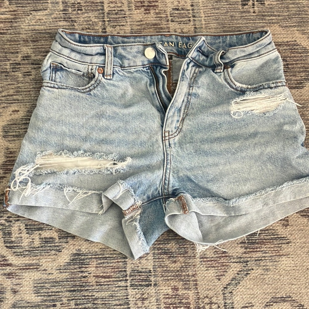 American Eagle Outfitters Women's Light Blue Denim Shorts